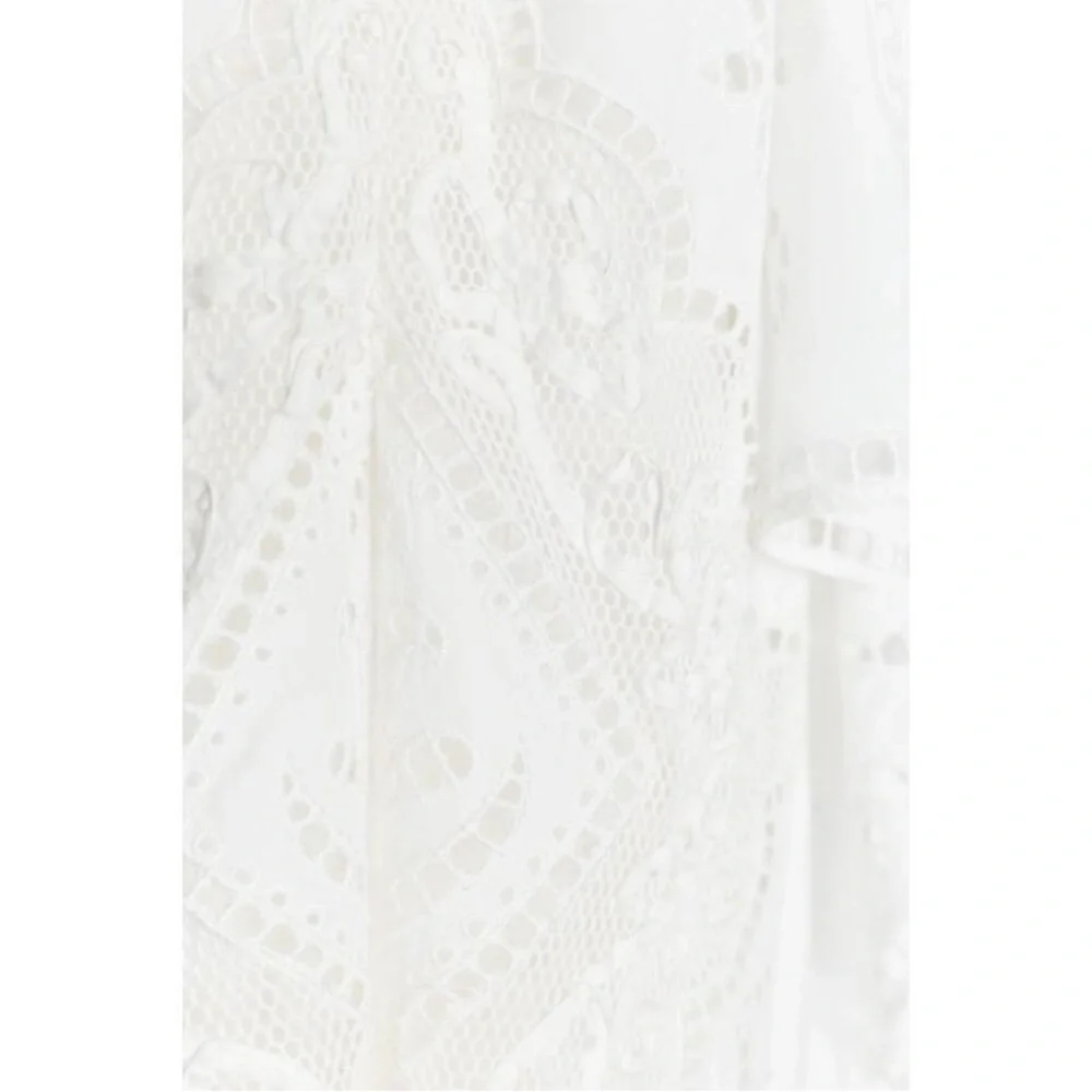 ZARA White Embroidered Lace Maxi Dress NWT Boho Cotton Slip Beach Resort ZW XS - Picture 4 of 14